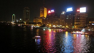 the night view of Nile